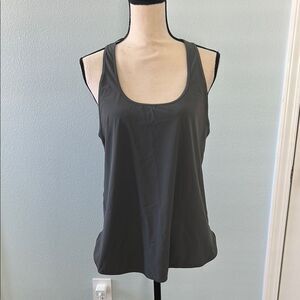 Lululemon Coolracer Back Gray Tank Top Size 8